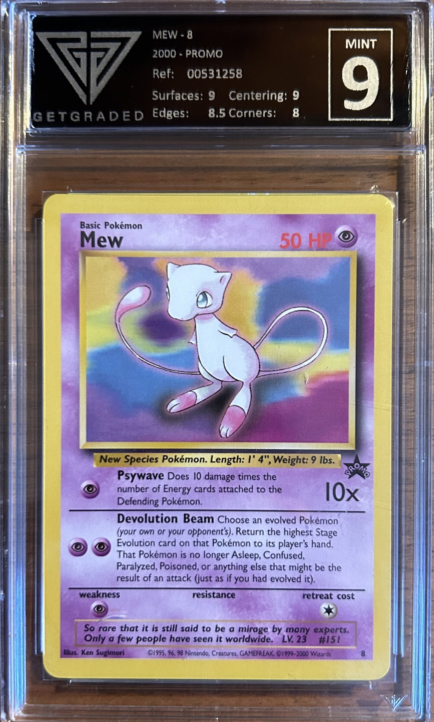 Mew Blackstar 2000 Promo Graded 9