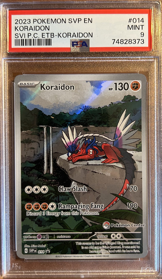 PSA 9 Koraidon Pokémon centre stamped (Scarlet and Violet Promo)